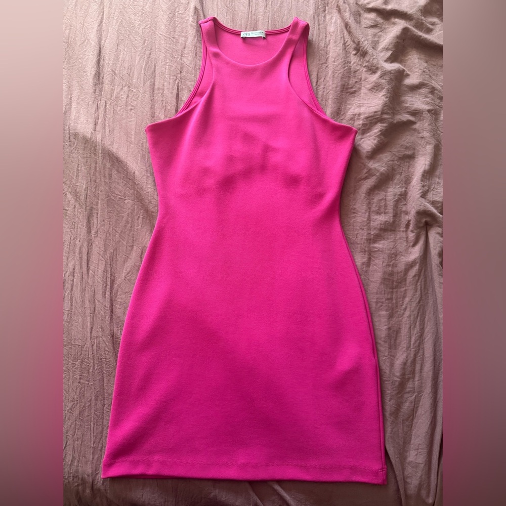 Zara Vibrant Pink Mini Dress - Picture 1 of 6